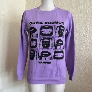 Olivia Rodrigo Purple Vampire Sweatshirt XS